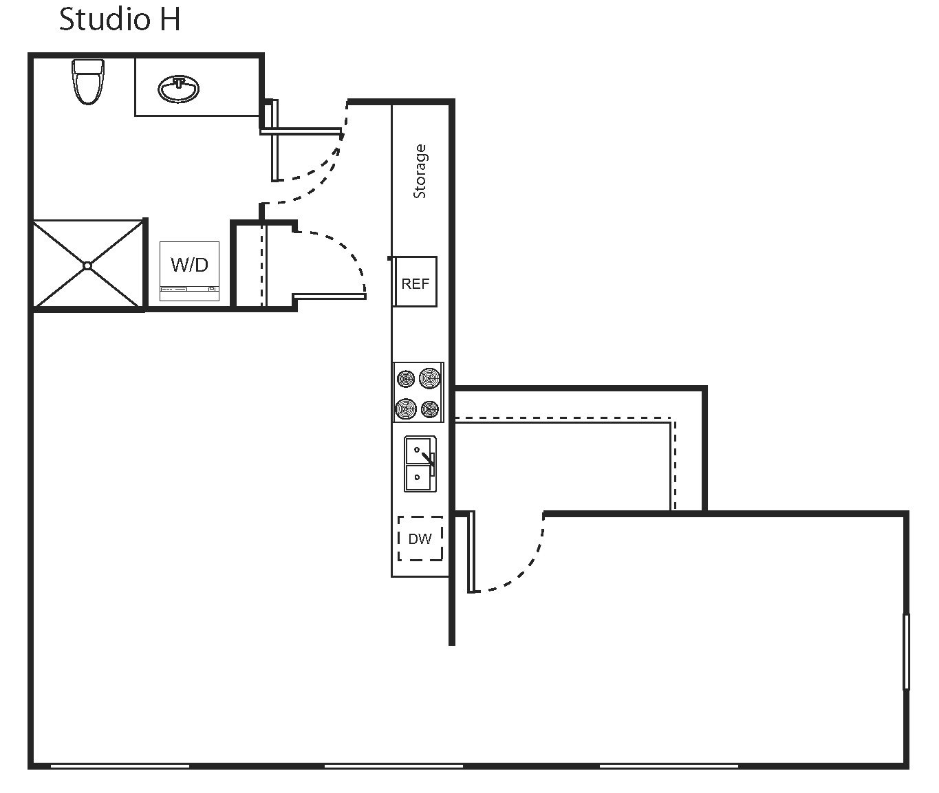 Urban One Bedroom H Urban 1 Bedroom, 1 Bath H